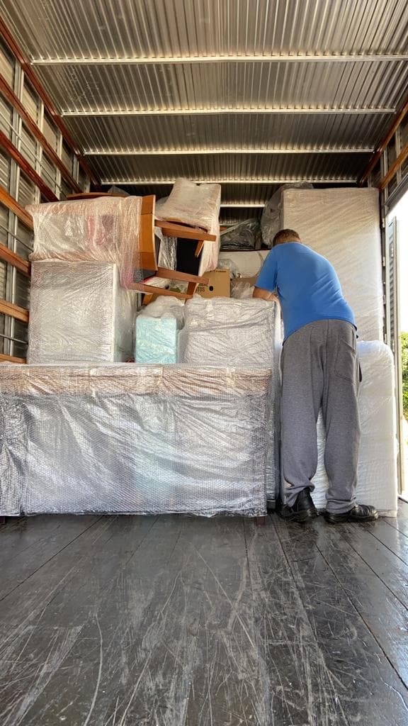 Itens embalados e protegidos.